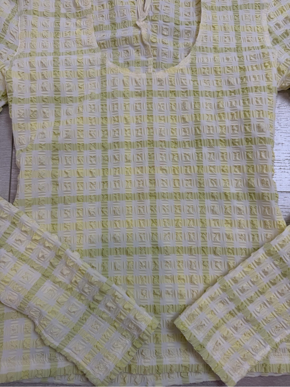 Nanushka Textured Checkerboard Mock Neck Top Size Small - Picture 2 of 7